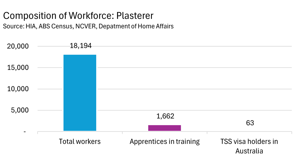 Composition of Workforce: Plasterer